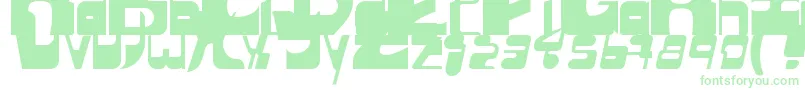 Czcionka Sequentialsans – zielone czcionki na białym tle