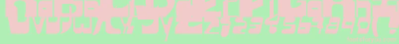 Fonte Sequentialsans – fontes rosa em um fundo verde