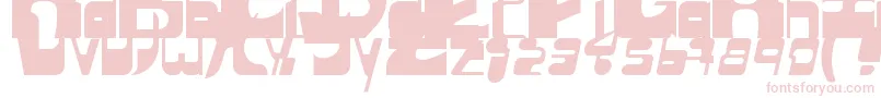 Czcionka Sequentialsans – różowe czcionki na białym tle