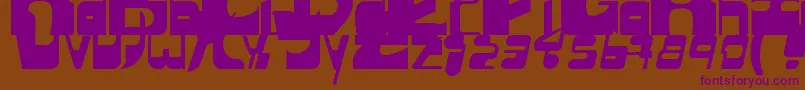 フォントSequentialsans – 紫色のフォント、茶色の背景