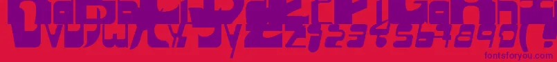 Sequentialsans Font – Purple Fonts on Red Background