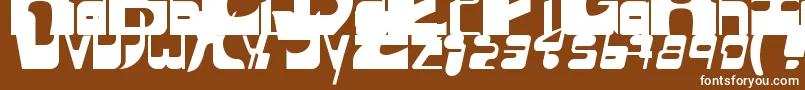 Шрифт Sequentialsans – белые шрифты на коричневом фоне