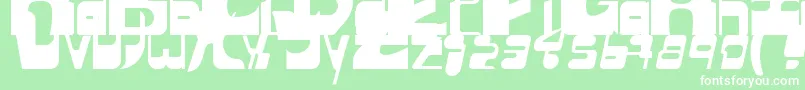 Шрифт Sequentialsans – белые шрифты на зелёном фоне