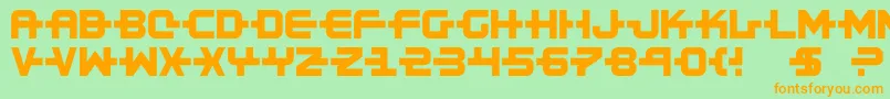 Kinex2 Font – Orange Fonts on Green Background