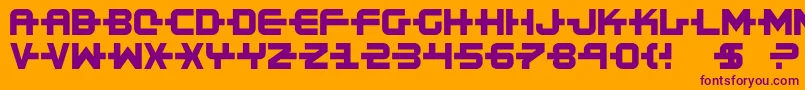 Kinex2 Font – Purple Fonts on Orange Background