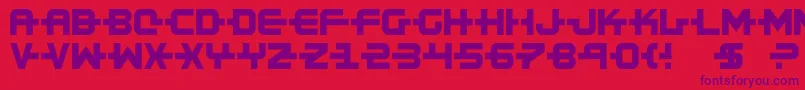 Kinex2 Font – Purple Fonts on Red Background