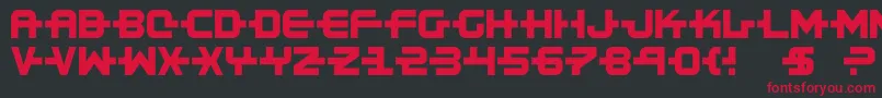 Kinex2 Font – Red Fonts on Black Background