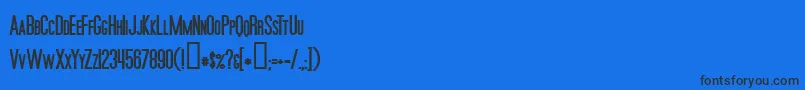 フォントMoviePosterBold – 黒い文字の青い背景