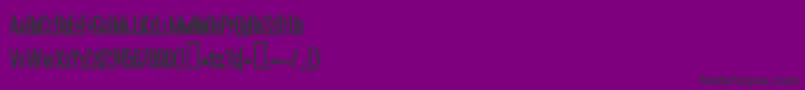 フォントMoviePosterBold – 紫の背景に黒い文字