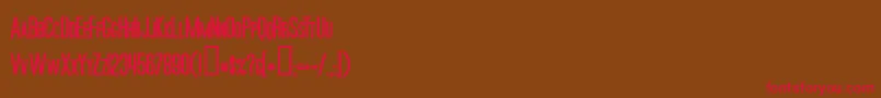MoviePosterBold Font – Red Fonts on Brown Background