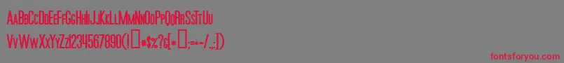 MoviePosterBold Font – Red Fonts on Gray Background