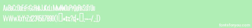 MoviePosterBold Font – White Fonts on Green Background