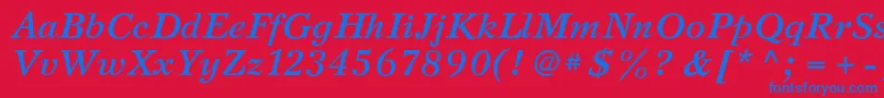 SvetlanacBolditalic Font – Blue Fonts on Red Background