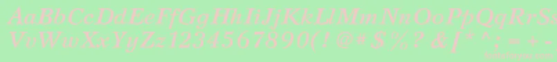 SvetlanacBolditalic Font – Pink Fonts on Green Background