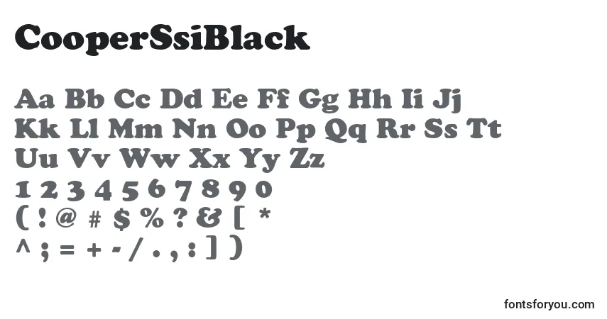 Czcionka CooperSsiBlack – alfabet, cyfry, specjalne znaki