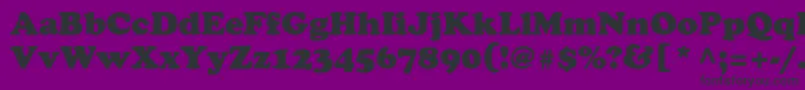 フォントCooperSsiBlack – 紫の背景に黒い文字