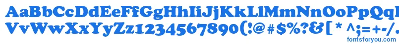 CooperSsiBlack-Schriftart – Blaue Schriften