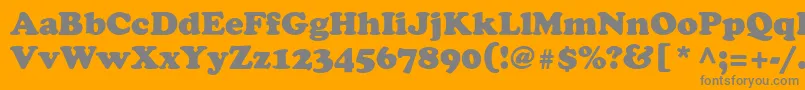 CooperSsiBlack-Schriftart – Graue Schriften auf orangefarbenem Hintergrund