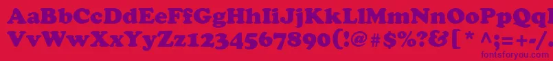 CooperSsiBlack Font – Purple Fonts on Red Background