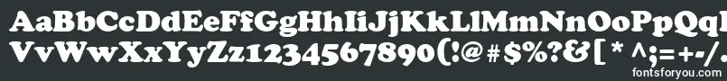 CooperSsiBlack-Schriftart – Weiße Schriften auf schwarzem Hintergrund