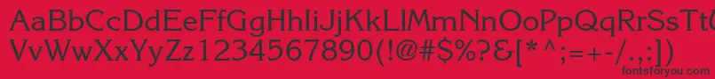 KorinnastdRegular Font – Black Fonts on Red Background