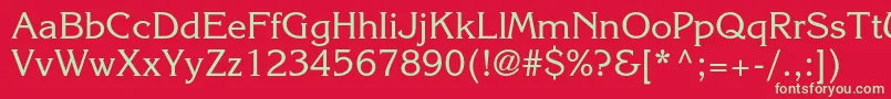 フォントKorinnastdRegular – 赤い背景に緑の文字