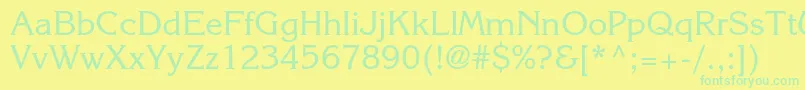 Więcej informacji o czcionce KorinnastdRegular Czcionka KorinnastdRegular – zielone czcionki na żółtym tle