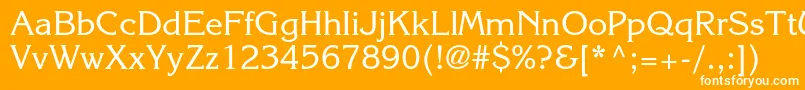 フォントKorinnastdRegular – オレンジの背景に白い文字