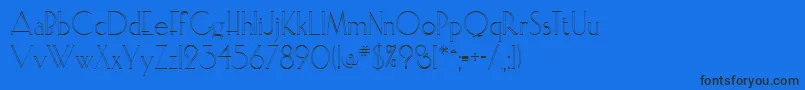 ElisiaopenfaceRegular Font – Black Fonts on Blue Background