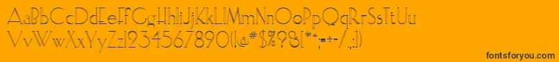 ElisiaopenfaceRegular Font – Black Fonts on Orange Background