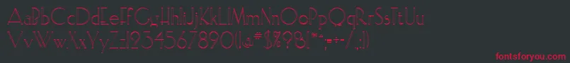 ElisiaopenfaceRegular Font – Red Fonts on Black Background