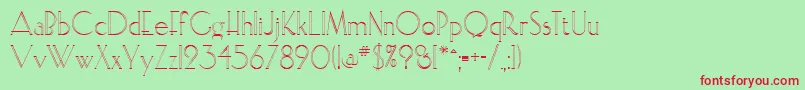 ElisiaopenfaceRegular Font – Red Fonts on Green Background