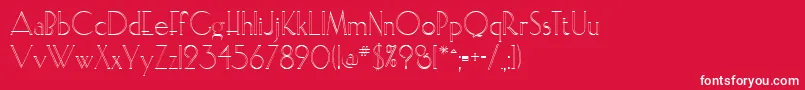 フォントElisiaopenfaceRegular – 赤い背景に白い文字