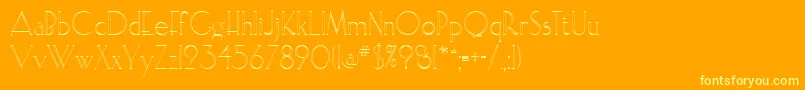 ElisiaopenfaceRegular Font – Yellow Fonts on Orange Background