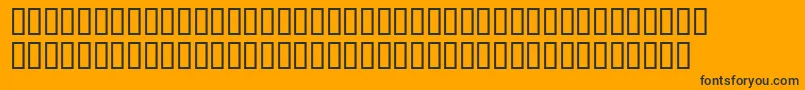 Symbolsaplentysh Font – Black Fonts on Orange Background