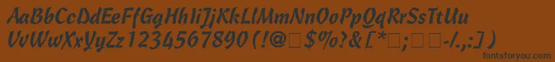 Cascade Font – Black Fonts on Brown Background