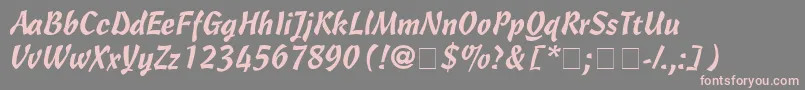 Cascade Font – Pink Fonts on Gray Background