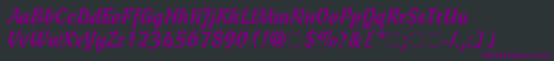 Cascade Font – Purple Fonts on Black Background