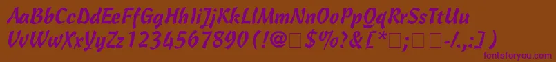 Шрифт Cascade – фиолетовые шрифты на коричневом фоне