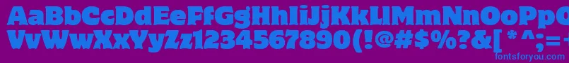 MotterCorpusItcTt Font – Blue Fonts on Purple Background