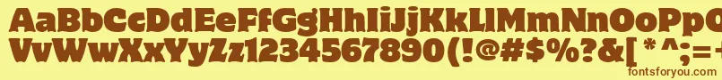 MotterCorpusItcTt Font – Brown Fonts on Yellow Background