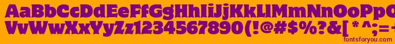 MotterCorpusItcTt Font – Purple Fonts on Orange Background