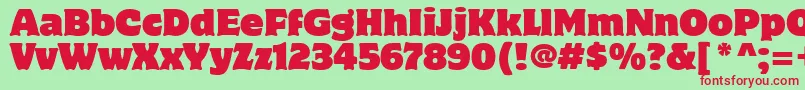 MotterCorpusItcTt Font – Red Fonts on Green Background