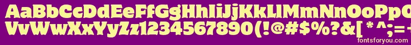 MotterCorpusItcTt Font – Yellow Fonts on Purple Background