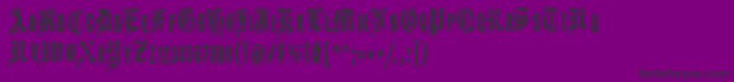 Grymmoire Font – Black Fonts on Purple Background