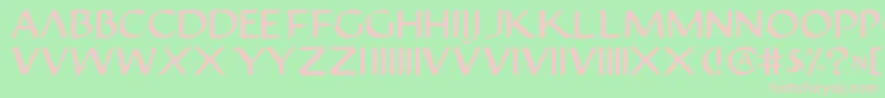 Justinian Font – Pink Fonts on Green Background