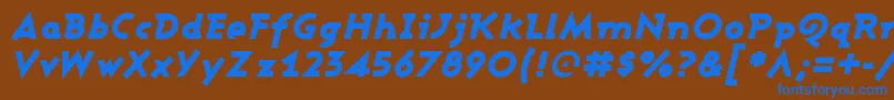 Ashbbli Font – Blue Fonts on Brown Background