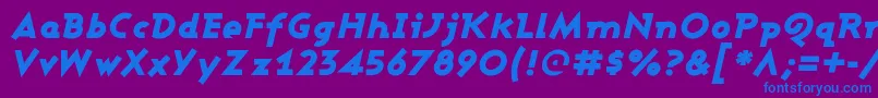 Ashbbli Font – Blue Fonts on Purple Background