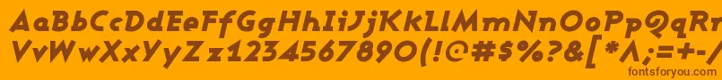 Ashbbli Font – Brown Fonts on Orange Background