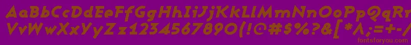 Ashbbli Font – Brown Fonts on Purple Background